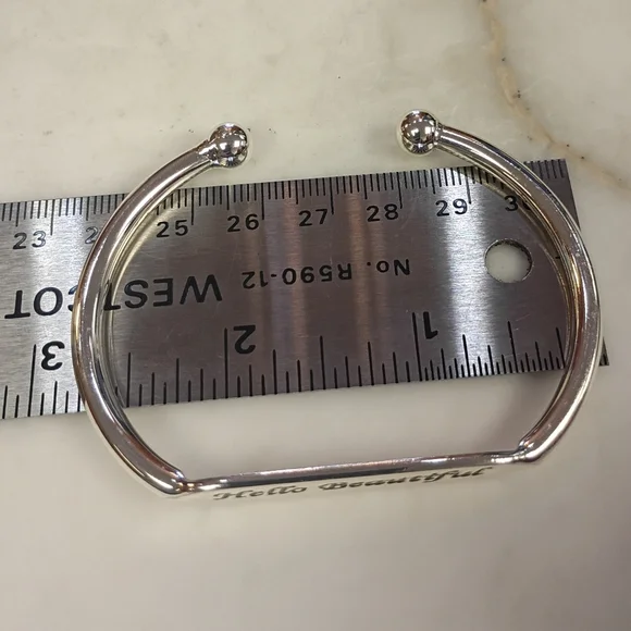 Silver Inspirational Bangle Bracelets - Picture 3 of 9